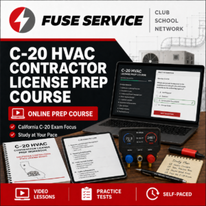C-20 HVAC Contractor License Prep Course — Online
